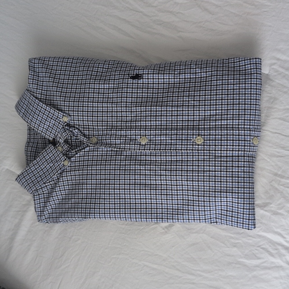 Men's Ralph Lauren 100% Cotton Blue Plaid Shirt